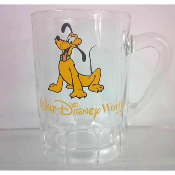 Walt Disney World Souvenir Pluto Miniature Mug Double Shot Glass w Handle 3 Inch - Picture 1 of 3